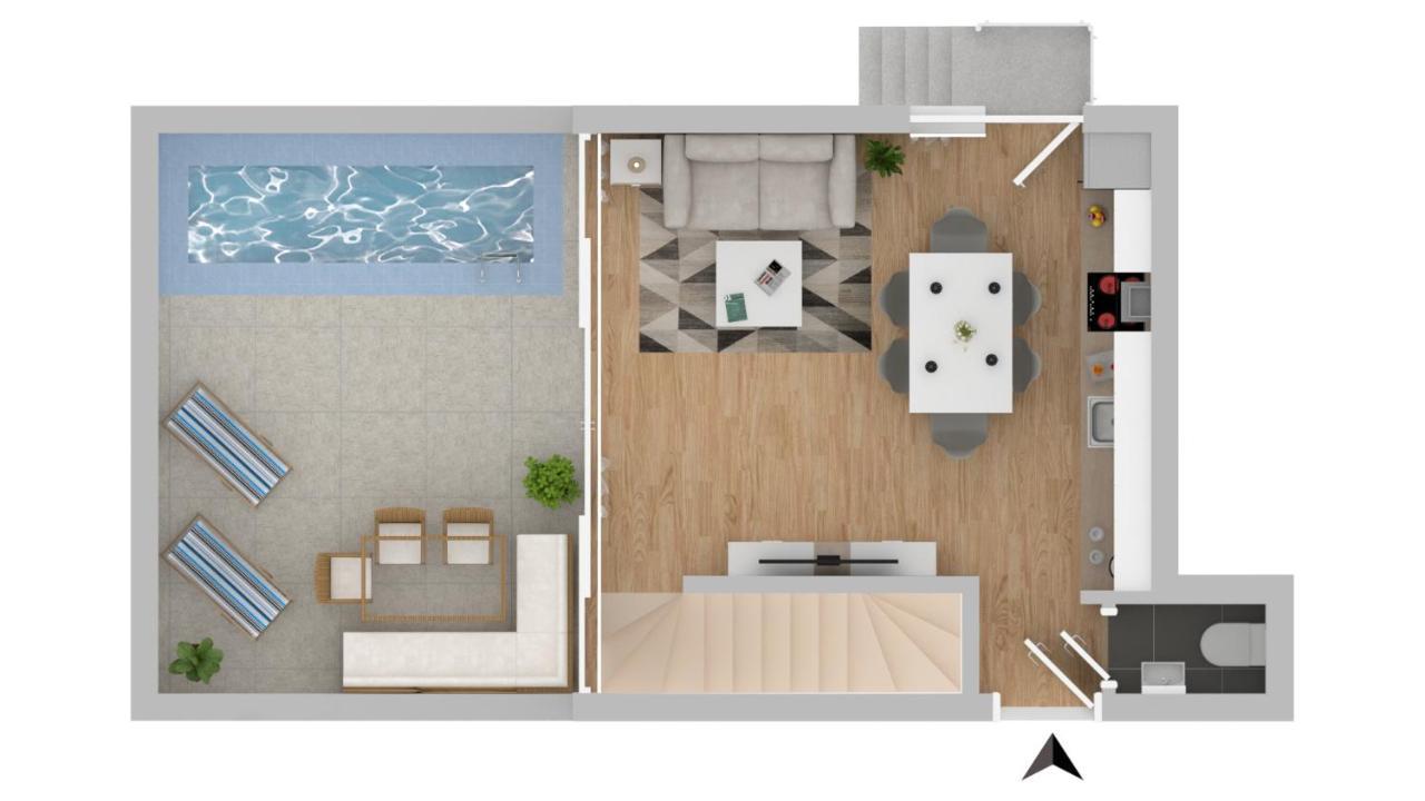 Villa Solis Lacus Modern Apartment - Private Heated Pool - Smart Tv Sky X - Free Parking Njivice Luaran gambar